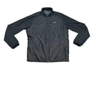 Men’s UNDER ARMOUR Soft Shell Puffer Zip Up Jacket Black Size XL